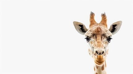 Friendly Giraffe Portrait Image
