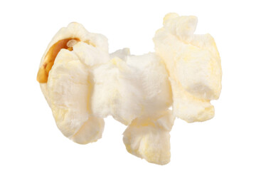 Kernel of tasty fresh popcorn isolated on white