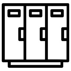 locker room icon, simple vector design