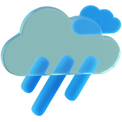 3D Icon Rain Illustration
