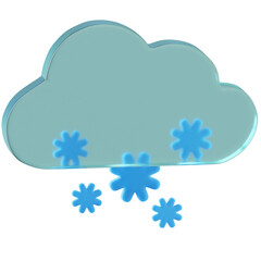 3D Icon Snow Illustration