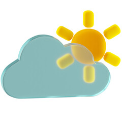 3D Icon Sun Illustration