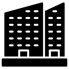 skyscraper icon, simple vector design