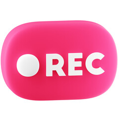 3D Icon Recording Illustration