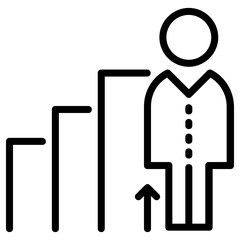 career ladder icon, simple vector design