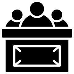 jury icon, simple vector design