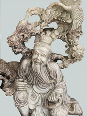 Marble carving of Confucius
