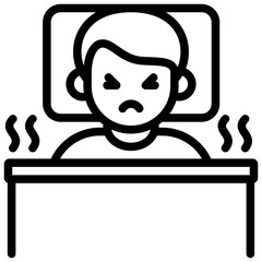 chills icon illustration design with outline