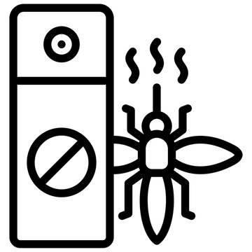 recommend clip art: bug repellent icon illustration design with outline