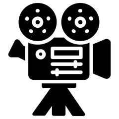 video camera icon, simple vector design - obrazy, fototapety, plakaty