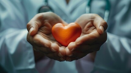 Doctor's hands offering a beacon of heart health