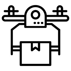 drone delivery icon, simple vector design
