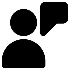 Fototapeta na wymiar speaking person icon, simple vector design