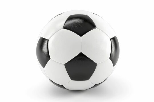 Realistic soccer ball isolated on white background, 3D rendering
