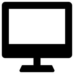 monitor icon, simple vector design