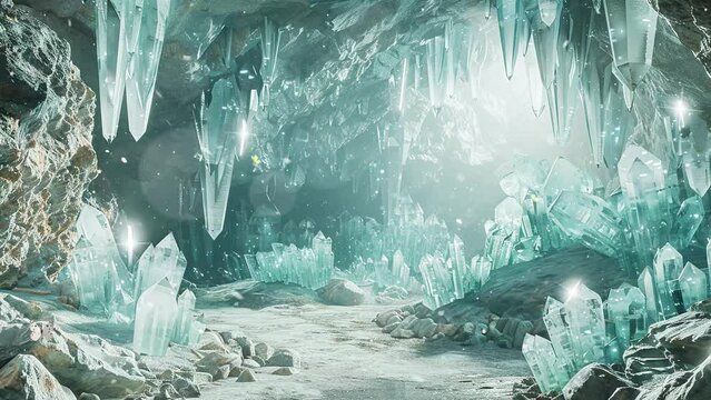 a highly detailed render of a mystical crystal. seamless looping overlay 4k virtual video animation background
