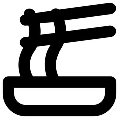 noodles icon, simple vector design