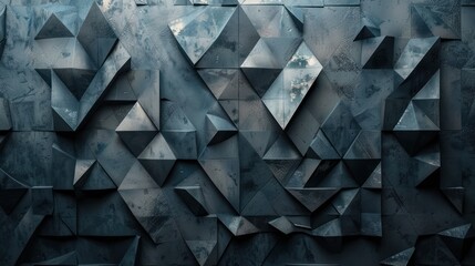 A wall texture that features a 3D triangle tile pattern