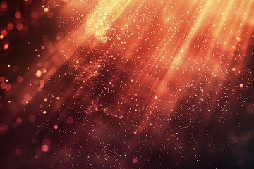 Warm red brown abstract background with shining light and grainy noise texture, digital illustration