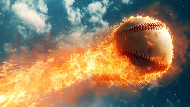 Blaze Across the Bases: The Fiery Baseball Home Run