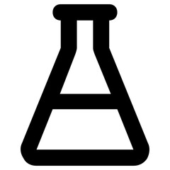 erlenmeyer flask icon, simple vector design