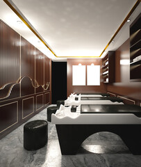 3d render of spa massage room