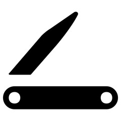 pocket knife icon, simple vector design