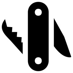 pocket knife icon, simple vector design - obrazy, fototapety, plakaty