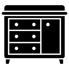 changing table icon, simple vector design