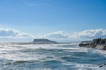 神奈川県江ノ島と湘南の海