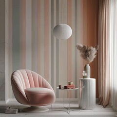 An elegant backdrop of soft matte pastel colors in vertical stripes