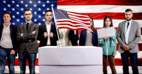 American flag presidential elections and democracy in the government.