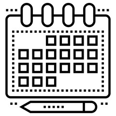 event calendar icon, simple vector design
