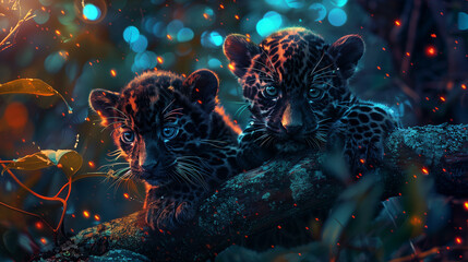 Enchanted Jungle Cubs at Twilight