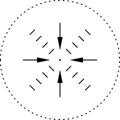 A Crosshair with Arrows: Vector Graphic for Sharp Focus and Minimalist Design