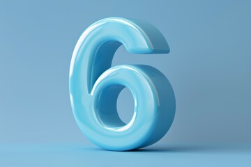 Numeral 6 six, date or birthday concept. Backdrop with selective focus and copy space