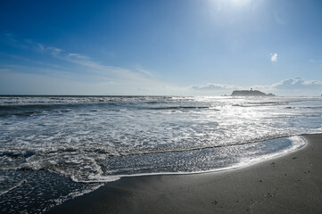 神奈川県江ノ島と湘南の海