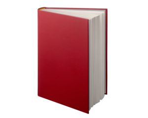 赤いハードカバーの本