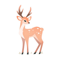 deer cartoon isolated, Generative AI 