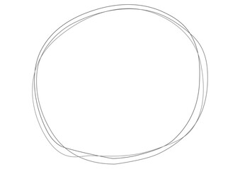 黒の重なり合うラフな円フレーム