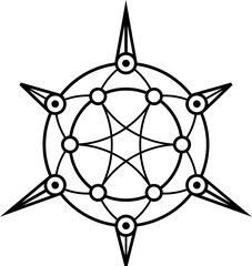 Mystical Tarot Design with Esoteric Geometric Symbols | Sacred Ritual Elements