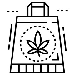 buying cannabis icon, simple vector design