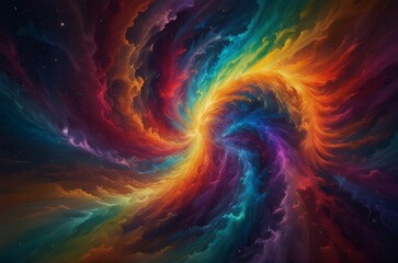 Mesmerizing vortex of colors swirling into infinity
 - obrazy, fototapety, plakaty