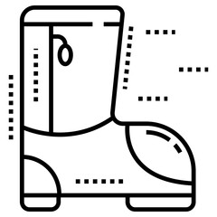 firefighter boots icon, simple vector design