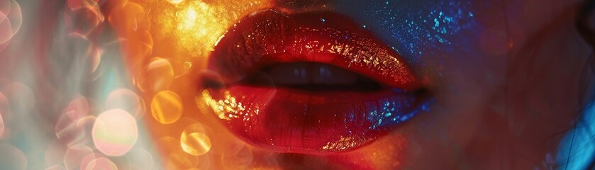 Immerse the viewer in the intensity of music through a close-up of a singers lips parting to unleash powerful lyrics, evoking passion and depth