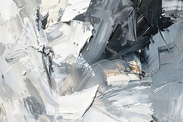 colors gray, white. Abstract art background. Oil painting