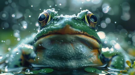 Frog Innovation Hub, Creative visuals featuring frogs to represent innovation, creativity, and technology advancements
