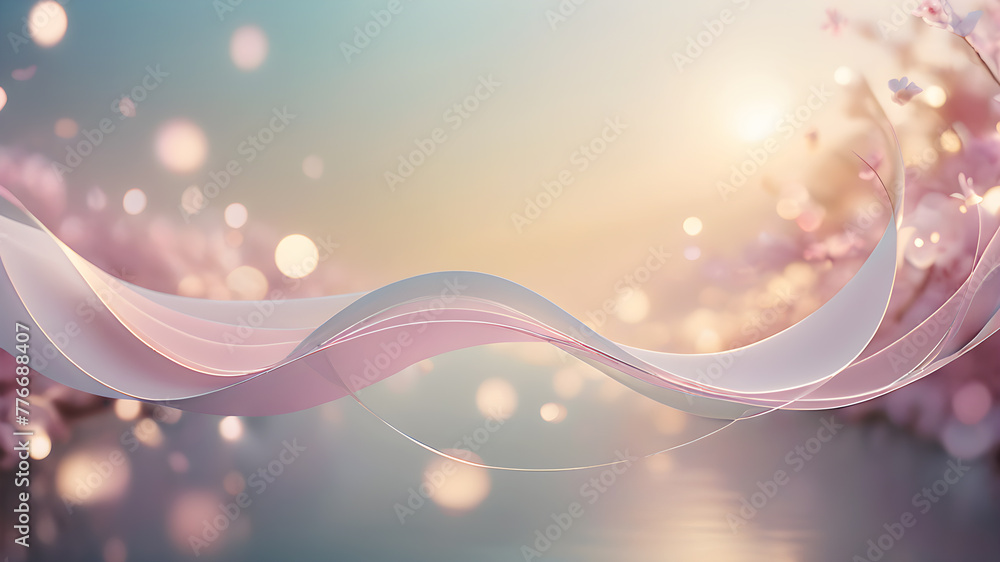 Poster imagine an abstract background that captures the essence of tranquility and serenity, incorporating 