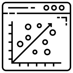 online analytics icon, simple vector design