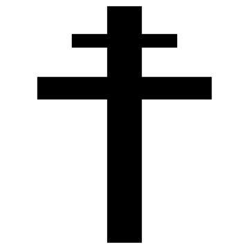 religion cross icon, simple vector design